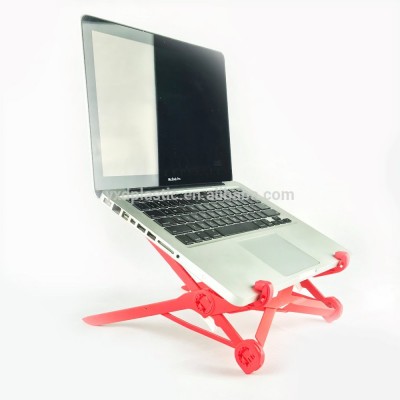 Red color Laptop stand, folding, height adjustable computer stand